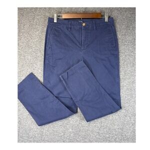 J. Crew High Rise Girlfriend Chino Pants Navy Blue Womens Size 4 Academia Travel